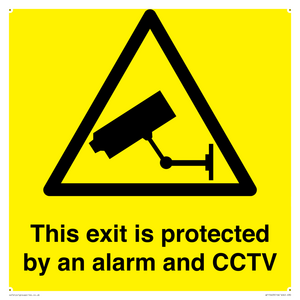This exit is protected by an alarm and CCTV